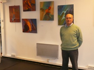 photo prise lors d'un exposition de peinture au couteau