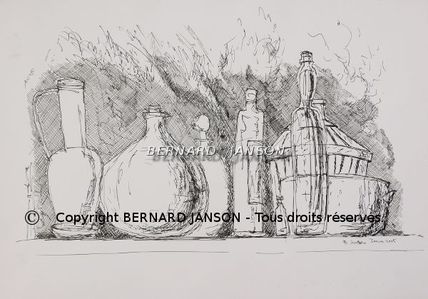 dessin anamorphose de nature morte