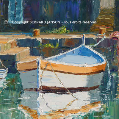 galerie de peintures au couteau sur le thème des bateaux