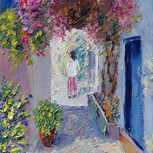 c'est le thème des personnages qui est présenté dans cette galerie de peintures modernes au couteau