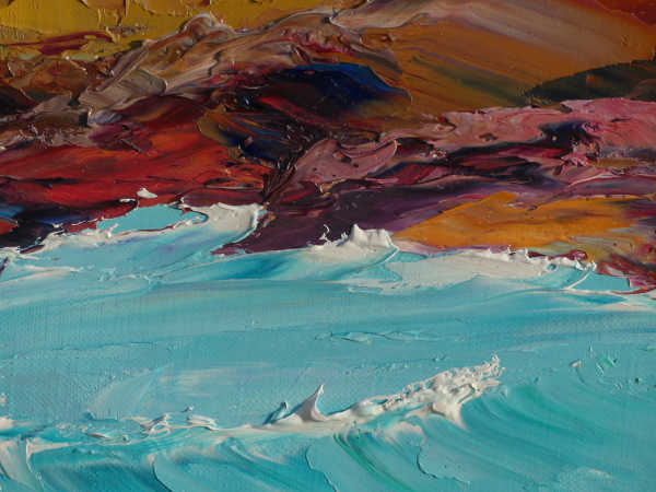 ici on peut voir avec précision ce que donne le style de ma peinture au coouteau